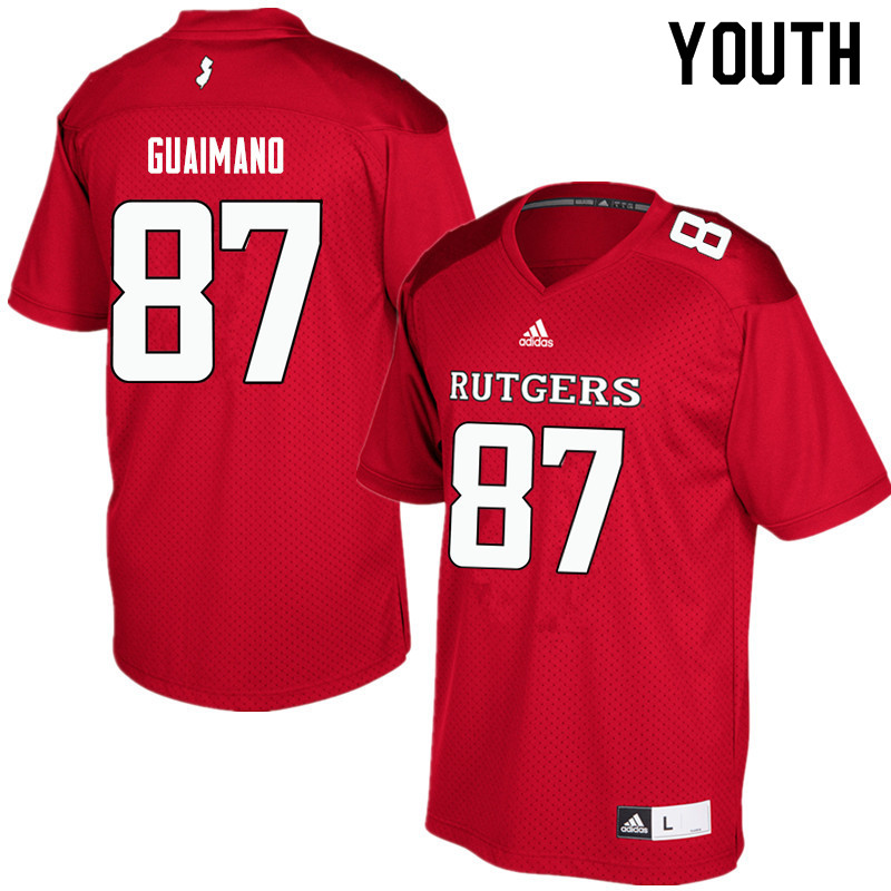 Youth #87 John Guaimano Rutgers Scarlet Knights College Football Jerseys Sale-Red